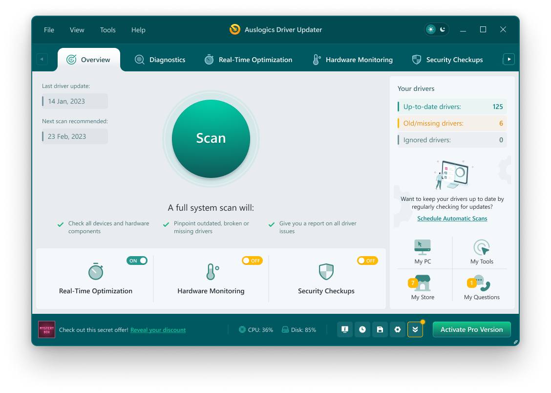 screenshot of Driver Updater